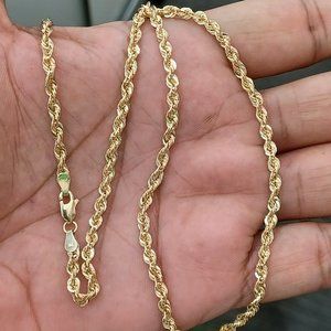 10kt real gold rope chain 18 inches